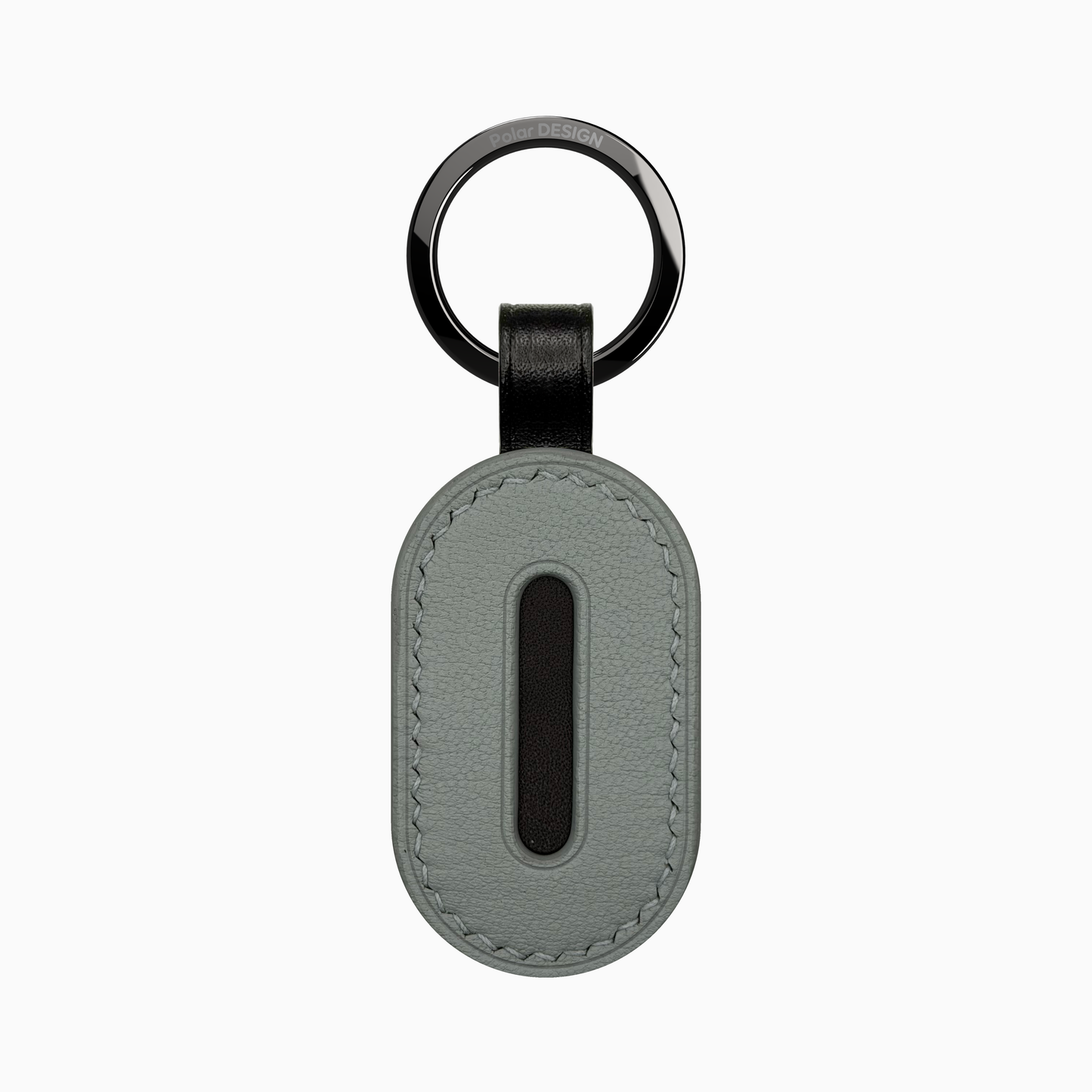 POCKET Key ASOLA Cemento — handmade leather keychain by Polar Design Italy