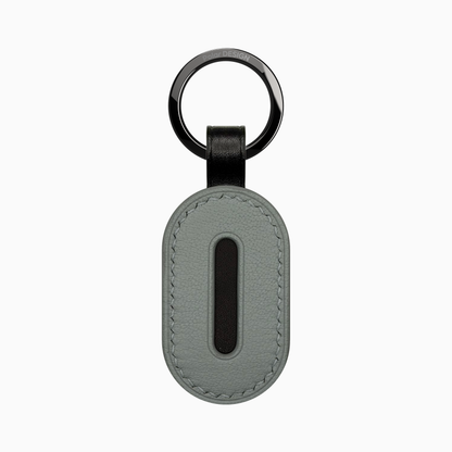 POCKET Key ASOLA Cemento — handmade leather keychain by Polar Design Italy