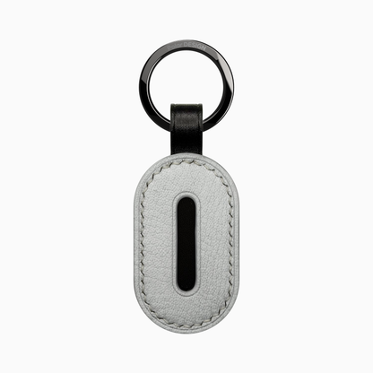 POCKET Key ASOLA Bianco — handmade leather keychain by Polar Design Italy