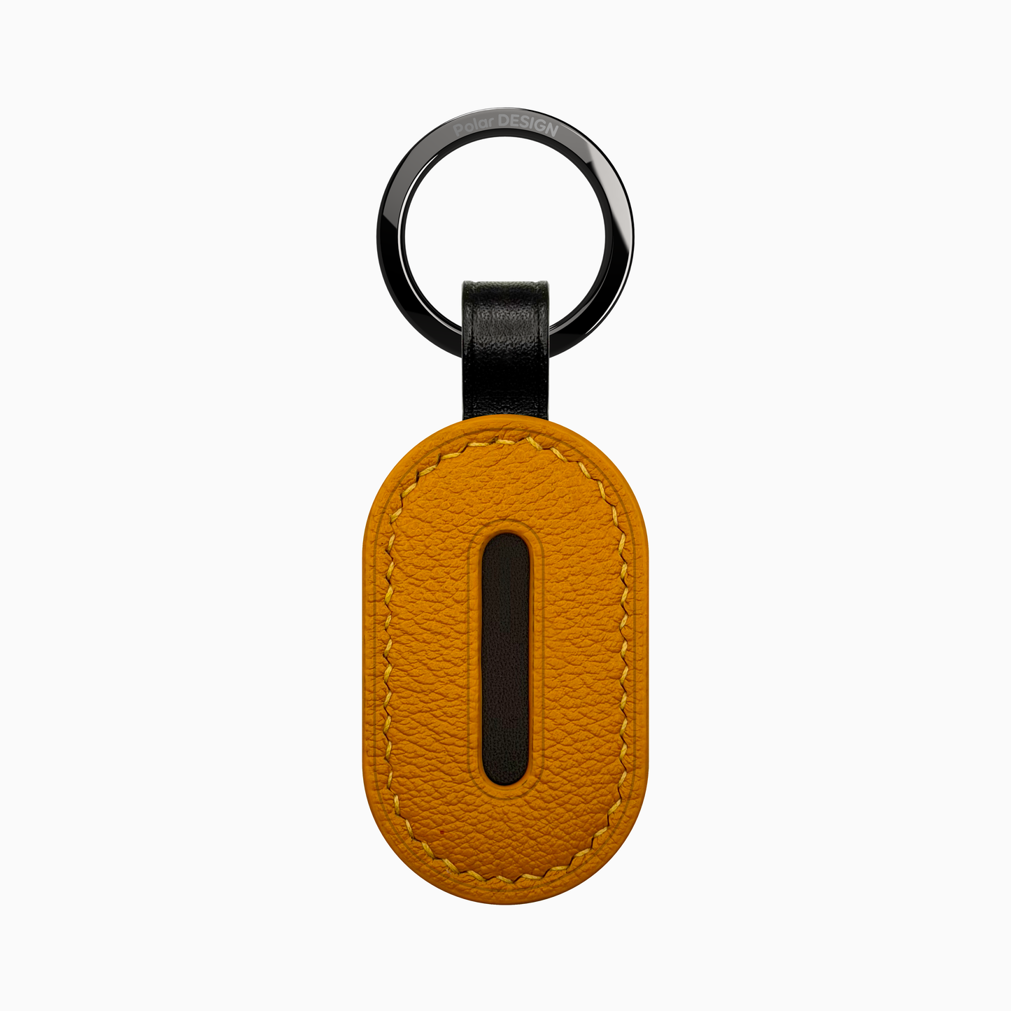 POCKET Key ASOLA Mandarino — handmade leather keychain by Polar Design Italy