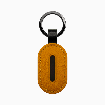 POCKET Key ASOLA Mandarino — handmade leather keychain by Polar Design Italy