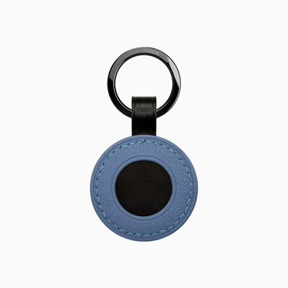 POCKET Key IRIDE Azzurro Indaco — handmade leather keychain by Polar Design Italy