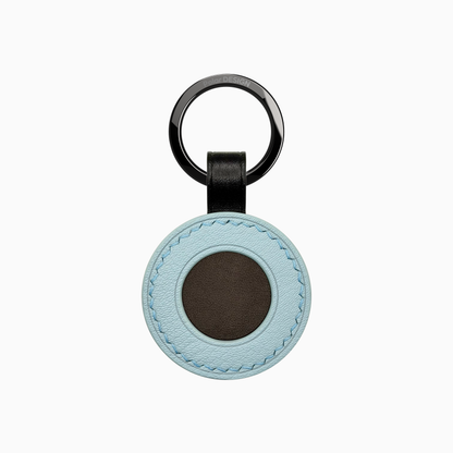 POCKET Key IRIDE Azzurro Ghiaccio — handmade leather keychain by Polar Design Italy