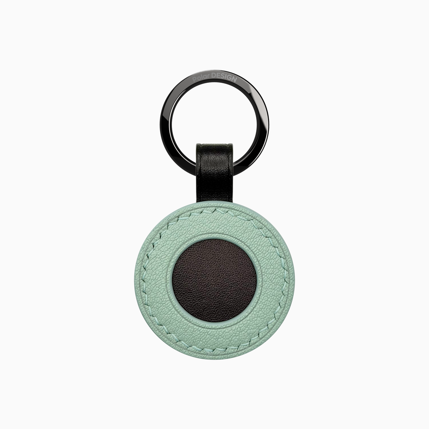 POCKET Key IRIDE Verde Acqua — handmade leather keychain by Polar Design Italy