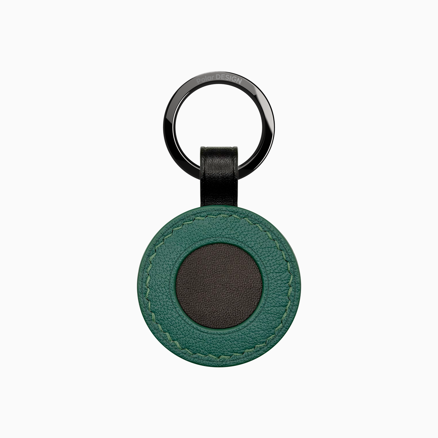 POCKET Key IRIDE Verde — handmade leather keychain by Polar Design Italy