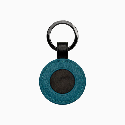 POCKET Key IRIDE Verde Petrolio — handmade leather keychain by Polar Design Italy