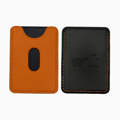 POCKET Card mini Arancia — handmade modular card holder by Polar Design Italy