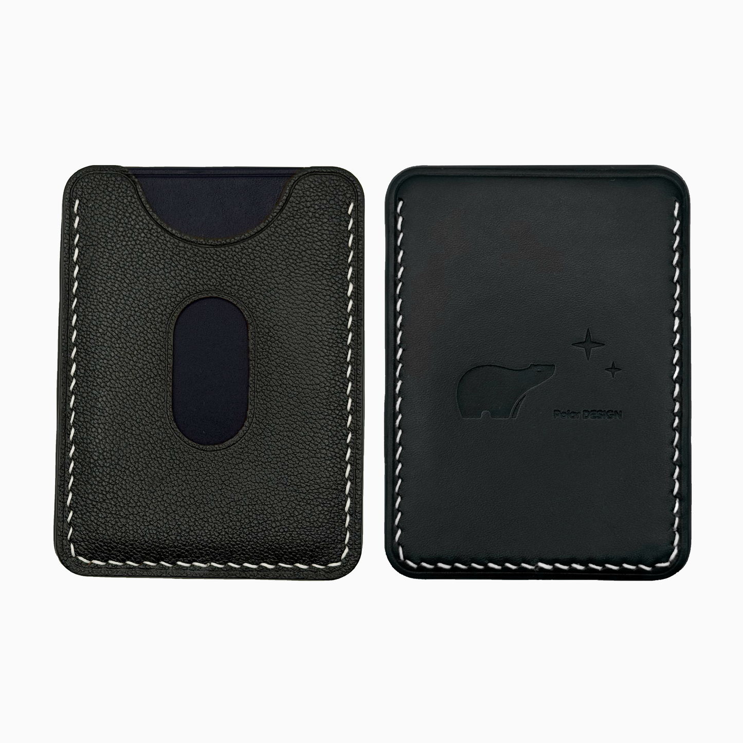 POCKET Card mini Nero — handmade modular card holder by Polar Design Italy