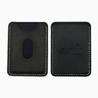 POCKET Card mini Nero — handmade modular card holder by Polar Design Italy